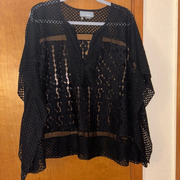 Anthropologie Black and White Crochet Top - Picture 3 of 4